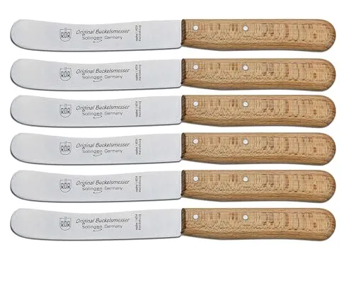 RÖR Buckelsmesser Set 6-tlg mit Buchenholzgriff