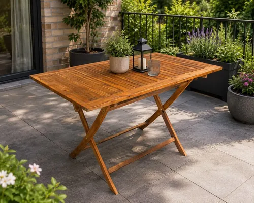 Gartentisch aus Akazienholz – Klappbar und Praktisch