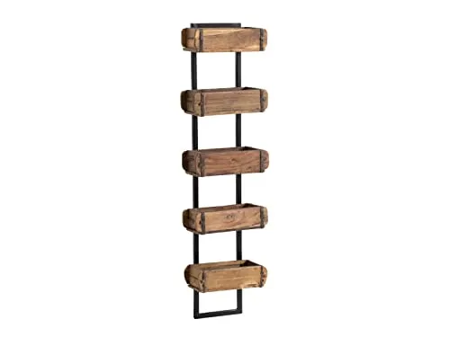 massivum Wandregal Ziegelform 5er in braun von Woodkings