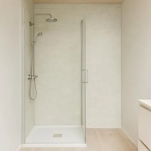 [neu.haus] Duschrückwandset Bladel 12er Set 120x60 cm Wandverkleidung Wanddeko wasserfest Badrückwand Duschrückwand Dekorwand 3 mm Bad Dusche WC Küche Cloudy Grey