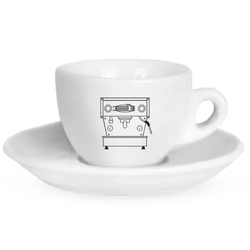 Espresso Perfetto Linea Mini Espresso Tasse Weiß Sorrento in schwarz von Nuova Point