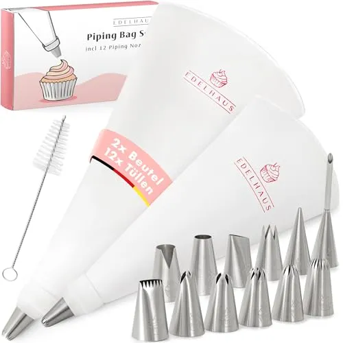 EDELHAUS Premium Spritzbeutel 2er Set (17-teilig)