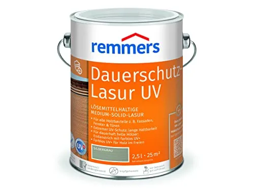 Remmers Dauerschutz-Lasur UV silbergrau, 2,5 Liter