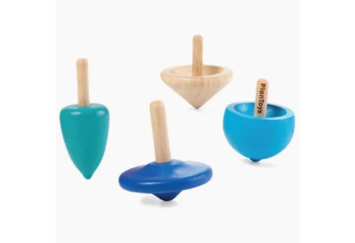 Plan Toys Kreisel PlanMini Kreisel 4er Set (packung, 4-tlg), Traditioneller Spielspaß,modernes Design