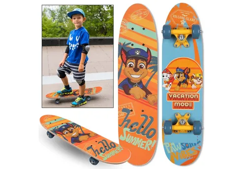 Sarcia.eu Skateboard Paw Patrol Chase - Skateboard für Jungen, 61cm lang, rutschfeste Oberfläche und ideal für Fahrten auf Gehwegen - perfekt für kleine Abenteurer!