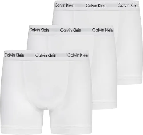 Calvin Klein Herren Trunk 3PK Badehose, White, M - Stilvolle Retroshorts für Herren - Retroshorts für Herren, 3er Pack von Calvin Klein, aus weicher Stretch-Baumwolle für optimalen Komfort und perfekte Passform.