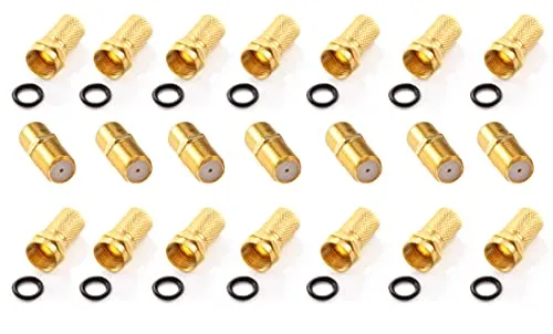 DKBT Sat Kabel Verbinder 21 Stk Koaxialkabel Verbinder F-stecker Verbinder Sat kabel Adapter Satellitenkabel Verbinder Koax Verbinder Sat Kupplung Verbinder für Koaxial Antennenkabel Verlängerung