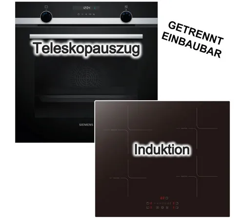 SIEMENS Backofen-Set 3D Heißluft mit PKM Induktionsfeld
