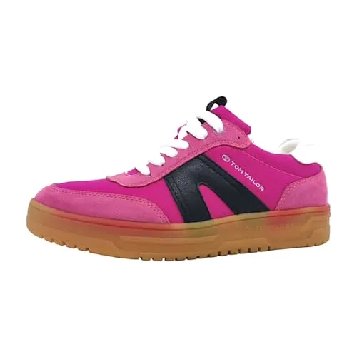 TOM TAILOR Damen-Sneaker in Bonbon-Rosa - Bequeme Sportschuhe aus Synthetik-Textilmischung, ideal für Freizeit und Alltag, Größe 38 EU