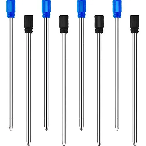 Stück Kugelschreiber Nachfüllungen für Diamant Kristall Nadel Stifte, 2,75 Zoll (Schwarze und Blaue Tinte) 24