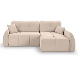 Mid.you Ecksofa Beige, 5-Sitzer mit Liegefunktion - Beige Ecksofa in L-Form (255x155 cm) mit komfortabler Liegefunktion. Ideal für Wohnzimmer, FSC-zertifiziert und aus nachhaltigem Material gefertigt.