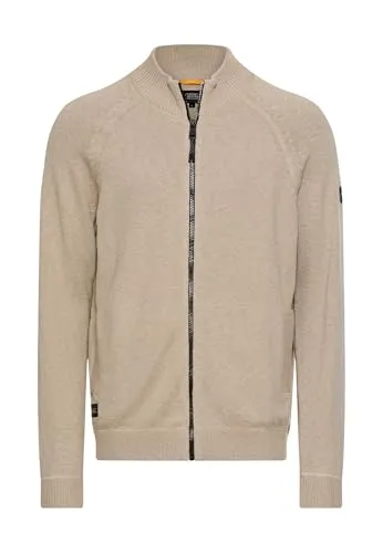 camel active Herren Strickjacke mit Reißverschluss – Beige, Größe XXL - Bequeme Strickjacke mit strukturierter Oberfläche und Raglanärmeln für optimale Bewegungsfreiheit. Ideal für den Alltag und stilvolle Looks.