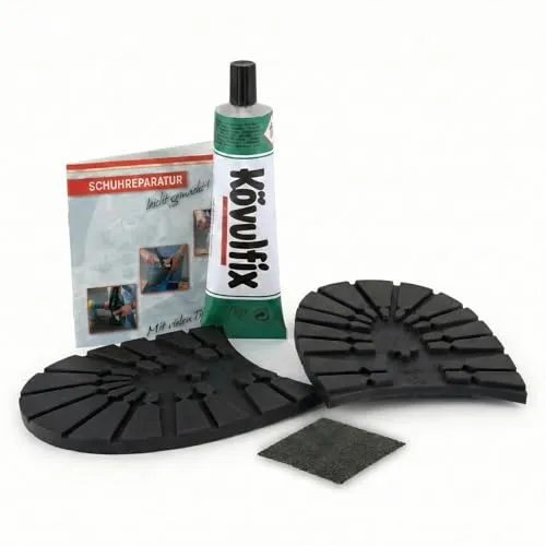Langlauf Schuhbedarf Reparatur-Set mit Kleber in schwarz von Langlauf Schuhbedarf