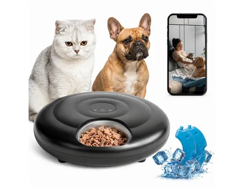 Peluvio Futterautomat NUBE mit Kühlsystem und App-Steuerung - Futterautomat für Katzen und kleine Hunde – Peluvio NUBE. Mit Kühlsystem für frisches Nassfutter und Anti-Jam-Technologie für reibungslose Futterausgabe. Integrierter Akku für zuverlässigen Betrieb auch bei Stromausfall.