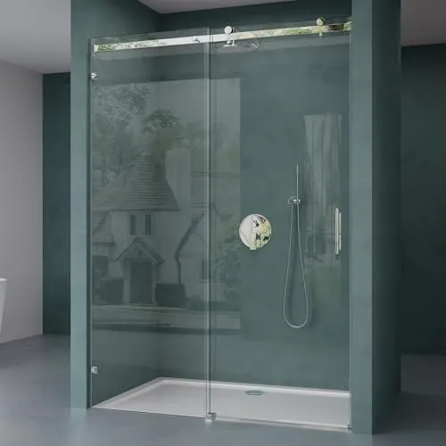 Mai & Mai Eckdusche Nischentür Teramo04-2 - Eckduschen aus 8mm ESG-Sicherheitsglas mit beidseitiger NANO-Beschichtung für einfache Pflege und eleganten Schwebemechanismus – ideal für moderne Badezimmer.