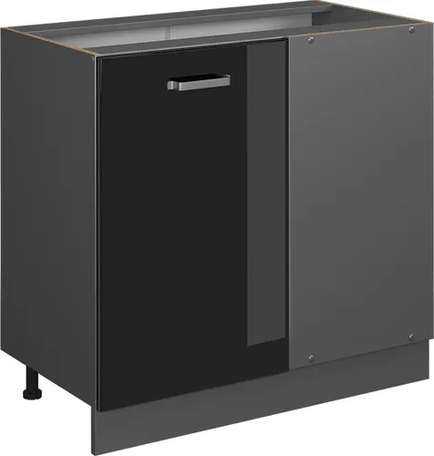 Vicco Eckunterschrank R-Line in schwarz von Vicco