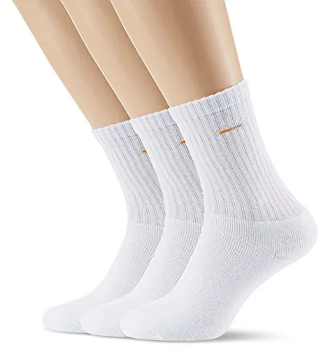 Camano Unisex 3er Pack Sportsocken Basic mit Komfortbund Damen & Herren Strümpfe, Gr. 35/38, Weiß (white 1)