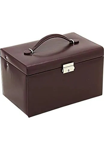 Friedrich23 Schmuckkoffer Classico 23231-1 - Eleganter Schmuckaufbewahrung - Schmuckkästen aus hochwertigem Leder in edlem Rot, ideal zum stilvollen Aufbewahren und Organisieren Ihrer Schmuckstücke.