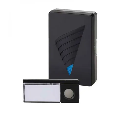 Funkklingel Komplett-Set Heidemann 70820 HX Ice - Türklingelanlagen mit einer Funkreichweite von bis zu 150 m, selbstlernende Kodiermöglichkeit für individuelle Frequenzen und benutzerfreundliche Installation.