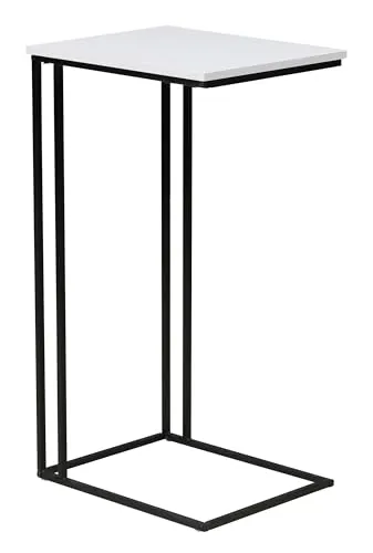 trendteam Strike Beistelltisch Weiß Matt/Metall Schwarz – Eleganter Couchtisch für jedes Zuhause - Moderne Couchtische mit minimalistischer Eleganz. Der Strike Beistelltisch bietet vielseitige Einsatzmöglichkeiten und passt perfekt in Wohnzimmer, Schlafzimmer oder Büro.
