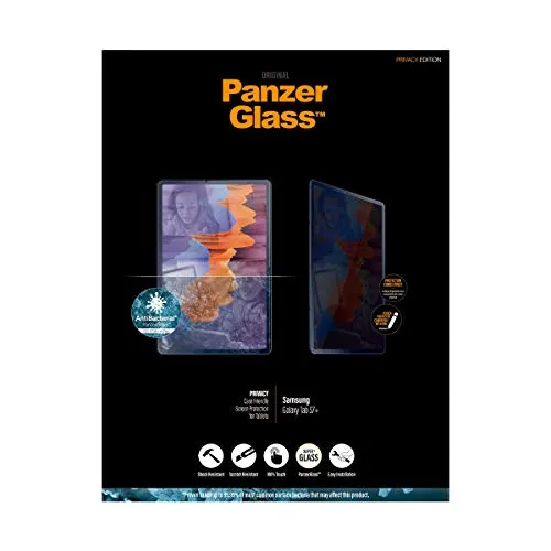 PanzerGlass Privacy Schutzglas, Case Friendly passend für Samsung Galaxy Tab S7+