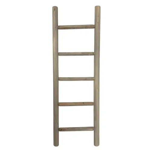 UNUS Dekoleiter Holzleiter Deko Leiter Wand Dekoration Handtuchhalter 120cm grau - RUSTIKALE HOLZLEITER: Stilvolle Deko-Leiter im Landhausstil mit grauem Finish. IDEAL FÜR HANDTÜCHER: Praktischer Handtuchhalter für Badezimmer oder als dekorative Ablage. ROBUSTE QUALITÄT: Hergestellt aus massivem Holz mit 5 Sprossen – stabil und langlebig.