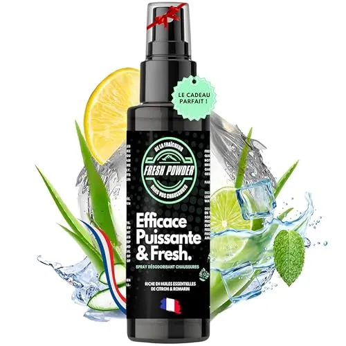 Fresh Powder Deodorant für Schuhe – 4 oz Spray zur Beseitigung von Gerüchen – Schluss mit stinkenden Schuhen und Füßen, die riechen, mit unserem Lufterfrischer für frische Brise