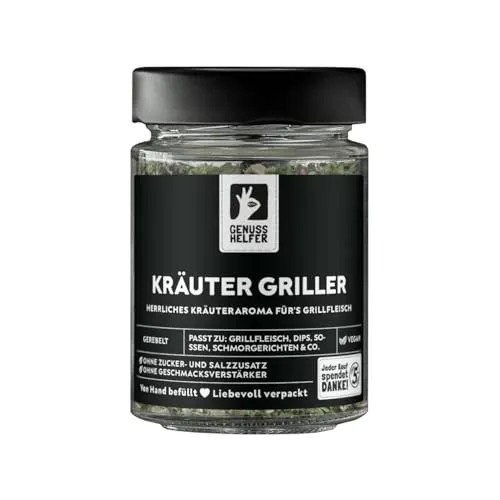 Bremer Gewürzhandel Kräuter Griller Gewürzmischung, gerebelt, zum Würzen und Marinieren von Grillfleisch, ideal für Dips und Saucen, 60g im Glas
