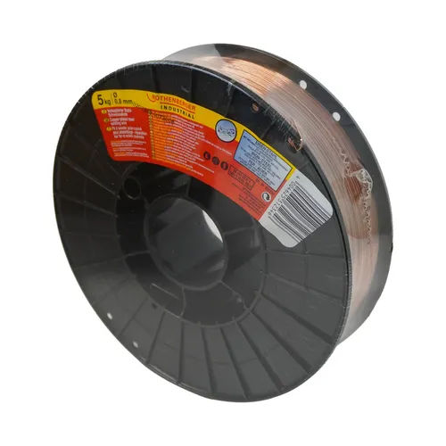 Rothenberger Verkupferter Stahlschweißdraht Ø 0,8 mm - 5 kg - Sonstige Schweiß-Produkte, ideal für präzise Schweißarbeiten mit optimaler Wärmeleitfähigkeit und hervorragender Schweißnahtqualität.