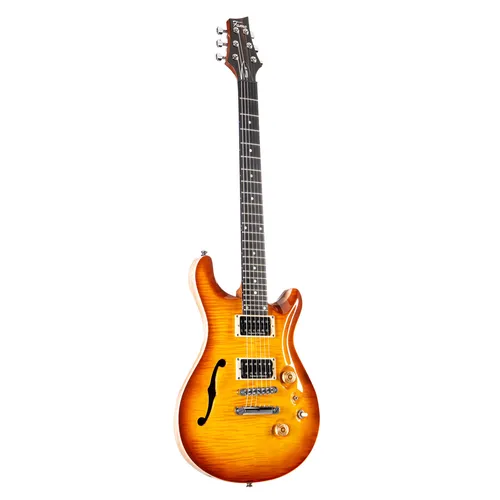 E Gitarre Fame Forum IV Modern Semi-Hollow Honey Burst Highgloss