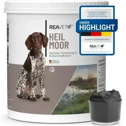REAVET Heilmoor 1,3 kg - Tiergesundheit: 100% natürliches Moor zur Unterstützung der Magen-Darm-Aktivität bei Hunden, fördert Verdauung und Appetit – ideal für sensible Hunde.