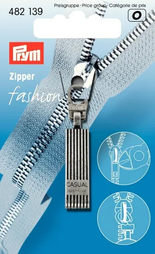 Ersatz Schieber Reißverschluss Reparatur Zipper Prym silber Casual 482139