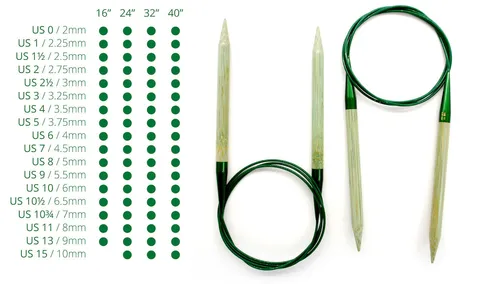 LYKKE Hain Rund Bambus Stricknadeln 40.6cm, 61cm, 81.3cm, 40cm, 60cm, 80cm