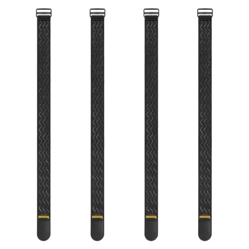 Trilancer Elastische Gurte mit Anti-Rutsch-Streifen, 81x5 cm (4er Pack) Mehrzweck-Klettbänder für Schläuche, Kabel, Fahrrad, Camping, Gepäck, Yogamatten