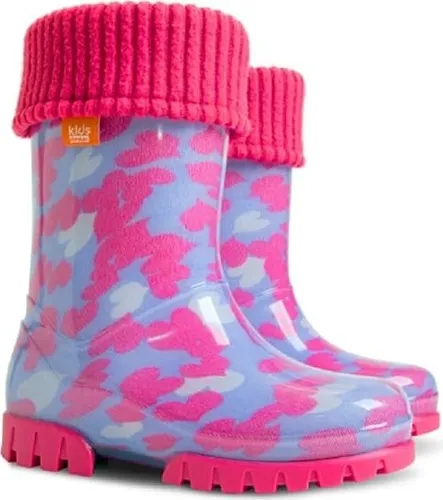 Demar LUX Gummistiefel Regenstiefel Kinderstiefel gefüttert mit Innensocken Mädchen Jungen 30/31