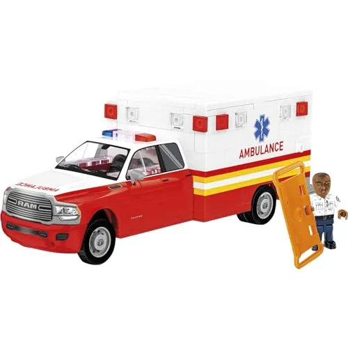 COBI RAM 3500 Ambulance - Krankenwagen-Spielzeug für Kinder, detailgetreue Bausteine aus der EU für kreatives Spielvergnügen und Förderung der Fantasie.