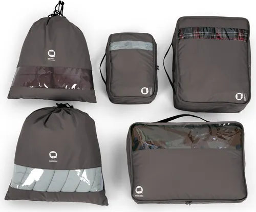 Packhilfe Reise Organizer-Set 5-teilig, Koffer-Organizer Packtaschen Packing Cubes Bags, Packwürfel wasserfest Kleidung Aufbewahrungstaschen