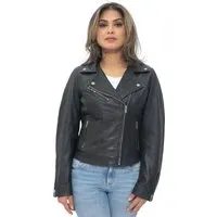 Damen-Leder-Klassiker-Biker-Brando-Jacke-Baku