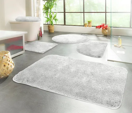 Badematten & Badteppiche Silber von KiNZLER