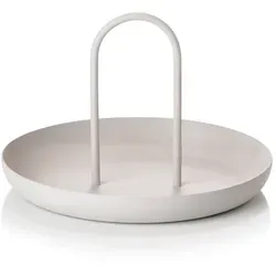 Zone Denmark Singles Tablett Ø 20 x 13 cm - warm grey - Tabletts, stilvolles Design und praktischer Transportgriff, ideal für Dekoration und Servieren