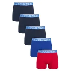 U.S. Polo Assn. Boxershorts Boxershorts USLeoo – Herren 5er Pack mit elastischem Logo-Bund Weiche Baumwollmischung, atmungsaktiv und formstabil bunt L