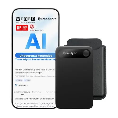 Comulytic Note Pro KI Diktiergerät mit unbegrenzter Transkription