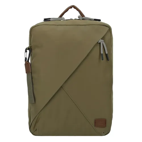 camel active Damen Aurum Rucksack - Dunkelgrün - Tagesrucksack aus robustem, recyceltem Nylon mit verstellbaren, gepolsterten Schulterriemen und praktischen Innenfächern für Handy und Essentials.