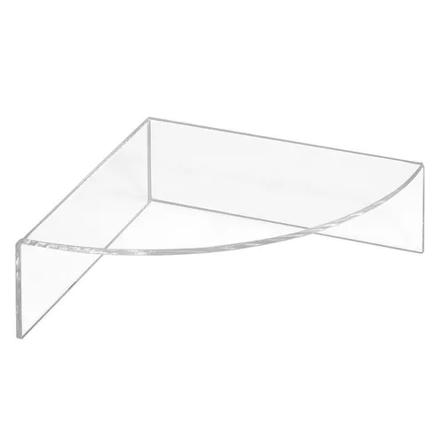Dekopodest Viertelkreis aus Acrylglas 150x150mm 50mm Hoch / Warenträger / Acryl
