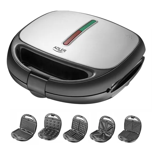 Adler Kontaktgrill EUROPE AD 3040 Multifunktions-Toaster 5in1
