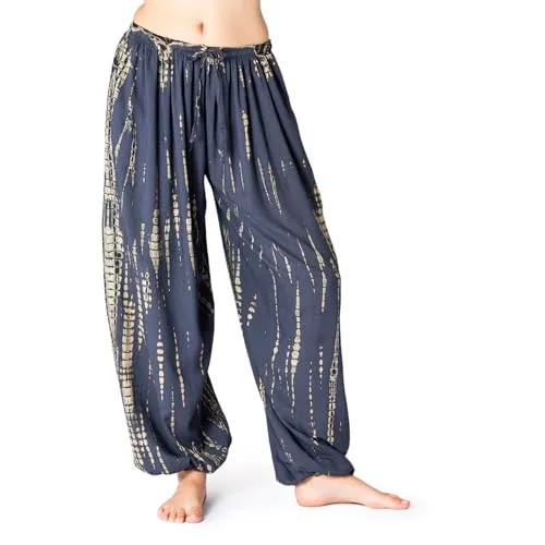 PANASIAM Harem Pants Bogota TieDy, Grau Schwarz, Größe M von PANASIAM