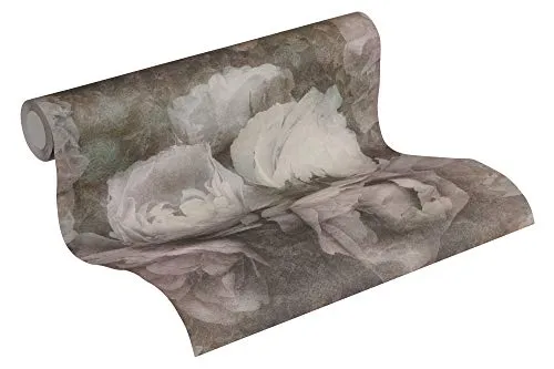 Tapete Vlies New Walls Blumen grün grau flieder weiß 37392-1 (3,51€/1qm)