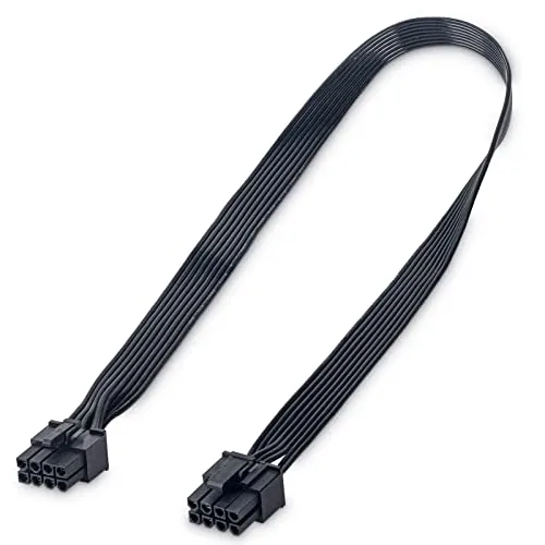 YieJoya PCIE Kabel für Seasonic, PSU 8 pin Stecker auf PCIe 8pin (6+2) Stecker für Seasonic Modular Power Supply (60 cm)