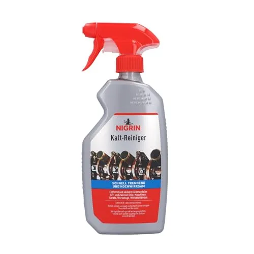 NIGRIN Kaltreiniger 500 ml - Autopflege & Motorradpflege: Hochwirksamer Kaltreiniger mit Pumpzerstäuber für fettfreie und rückstandslose Reinigung von Kfz-Teilen und Werkzeugen.
