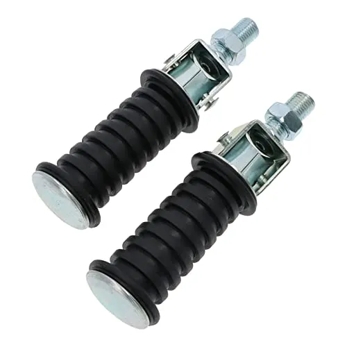 UK-Motors Aluminium Fußrasten für Yamaha XT 500 1976-1989, Silber, Touren-Motorrad, Vorder und Hinter